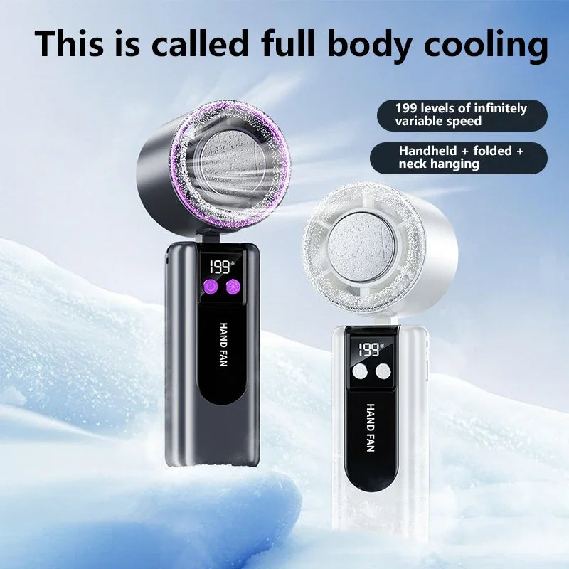 Lenovo Portable Fan | Usb Charging | Digital Display | Handheld