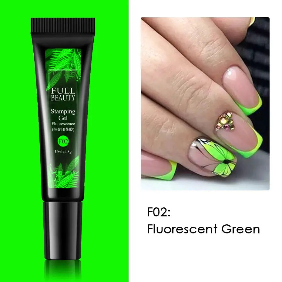 5/6pcs Fluorescent Stamping Plates Gel Nail Polish Manicure Set Hybrid Lacquer Gel For Nails Art Template Printing Accessories from PriceLows™