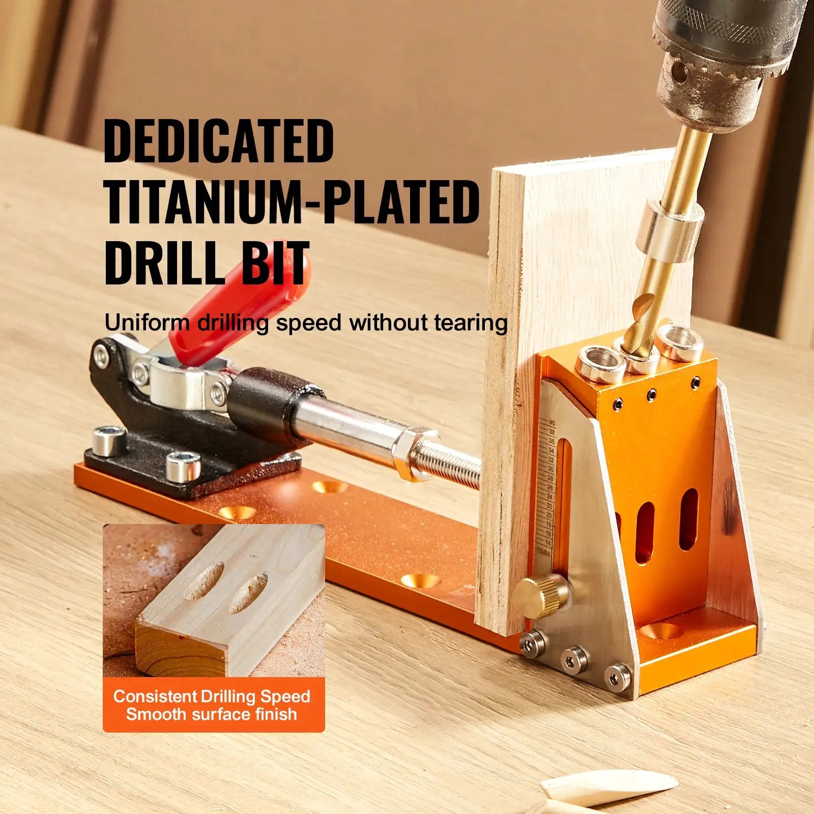 SucceBuy 30 Pcs Pocket Hole Jig Kit Adjustable & Easy to Use Pocket Hole Jig System with Step Drills Wrenches Drill Stop Rings from PriceLows™