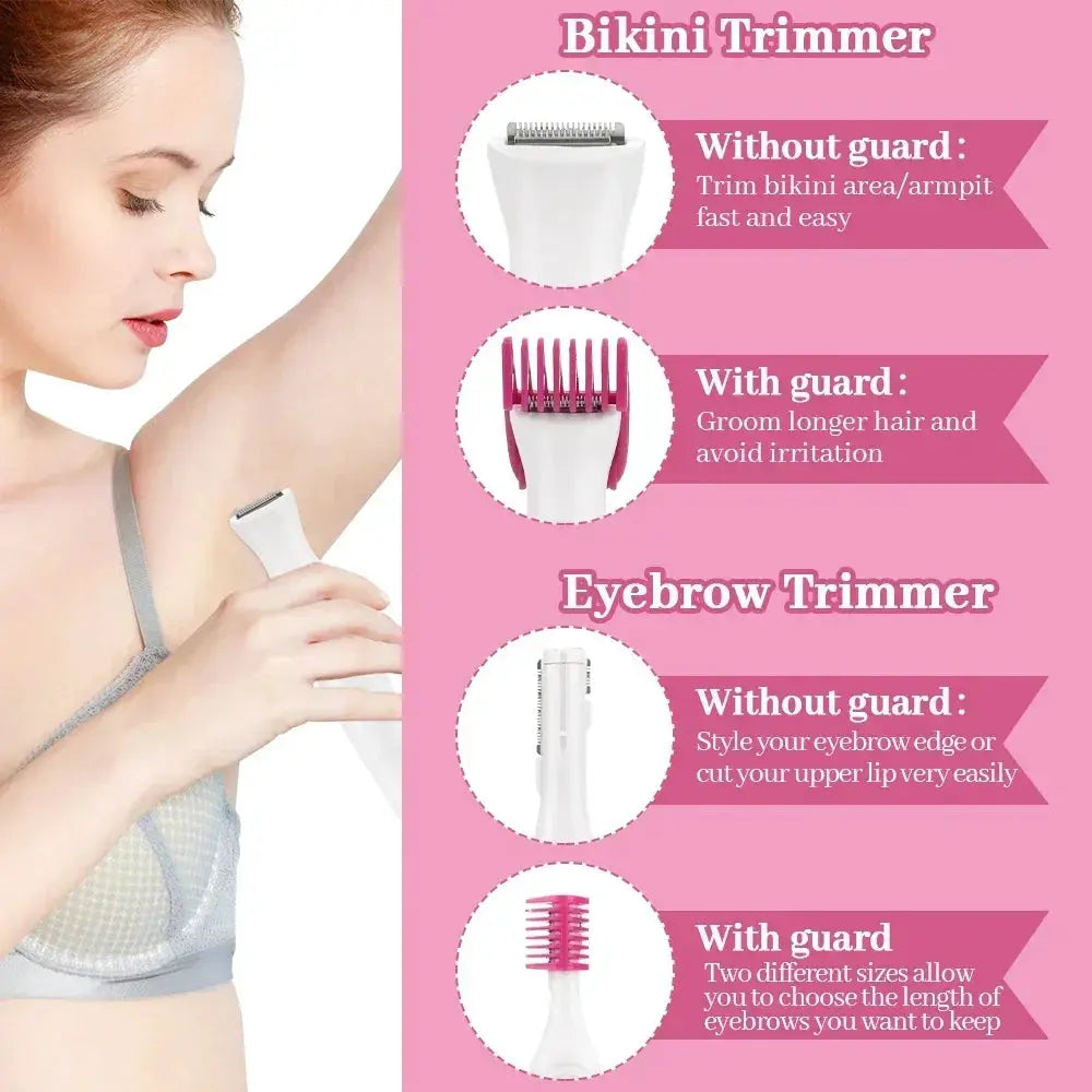5-in-1 Electric Epilator | Wet And Dry Use | Metal Heads