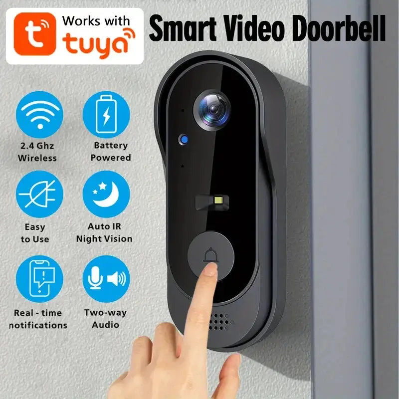 Smart Video Doorbell | 1080p Hd | Wifi Enabled | Outdoor Waterproof