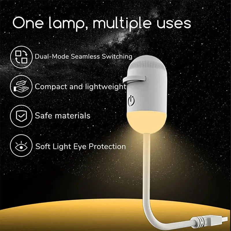 Galaxy Star Projector | Mini LED Night Light | Two In One Design