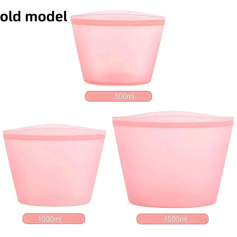 Reusable Silicone Food Storage Bags | Stand Up Zip | Dishwasher Safe | One Size