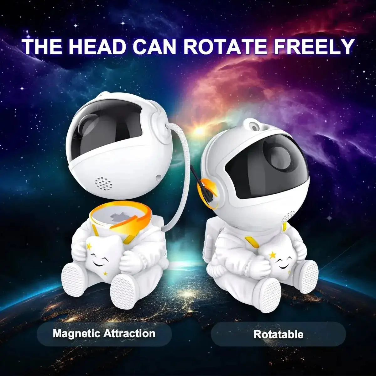 Galaxy Star Projector Night Lights, Starry Sky, Astronaut Atmosphere LED Lamp Decorative Bedroom Ceiling for Kids Children Gifts from PriceLows™