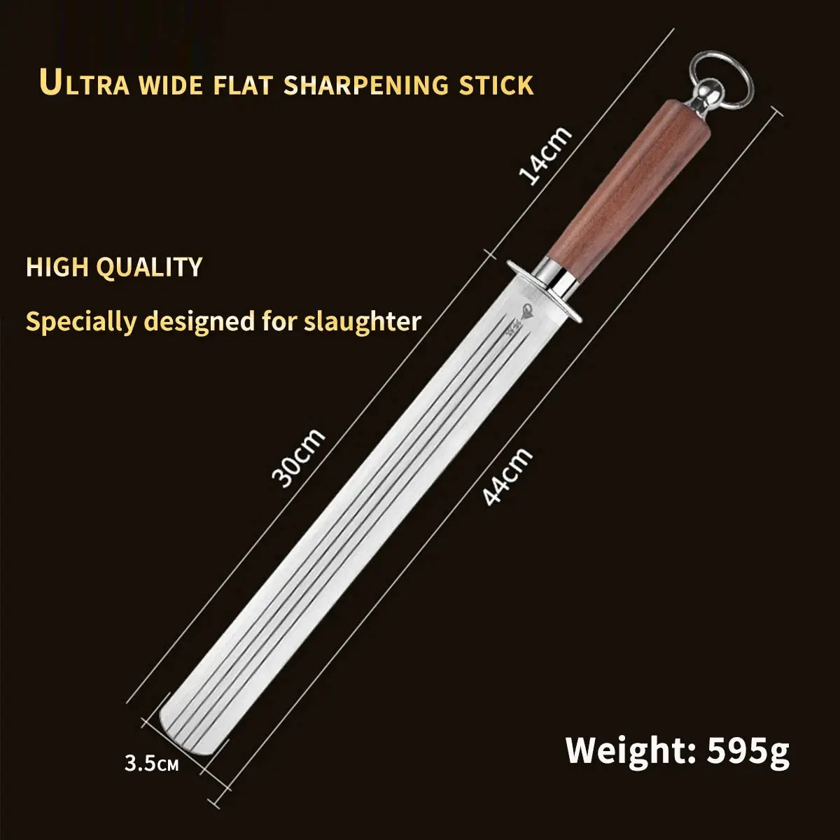 Knife Sharpening Rod | Tungsten Carbide Rod | Wood Handle | One Size