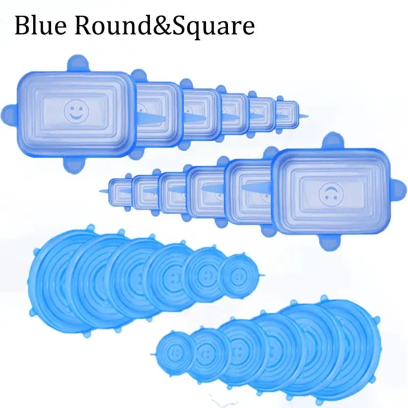 Silicone Stretch Lids | BPA Free Seal | Reusable Fresh Cover | 12 Piece Set