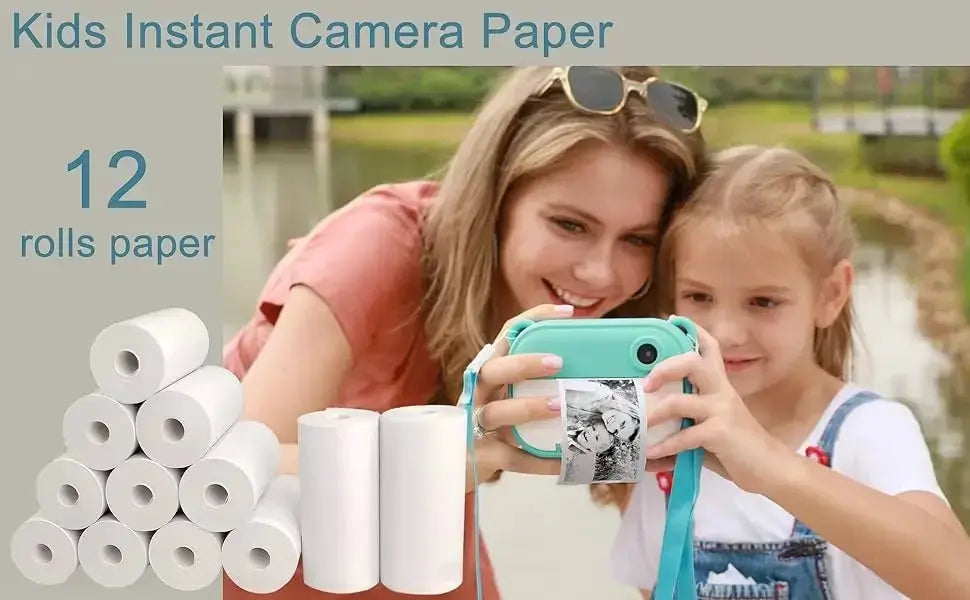 Instant Camera Paper | 57mm Coreless | Thermal Printing | 12 Rolls