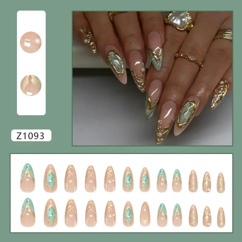 Press On Nails | Wine Red Blush | Flower Print | 24 Piece Set