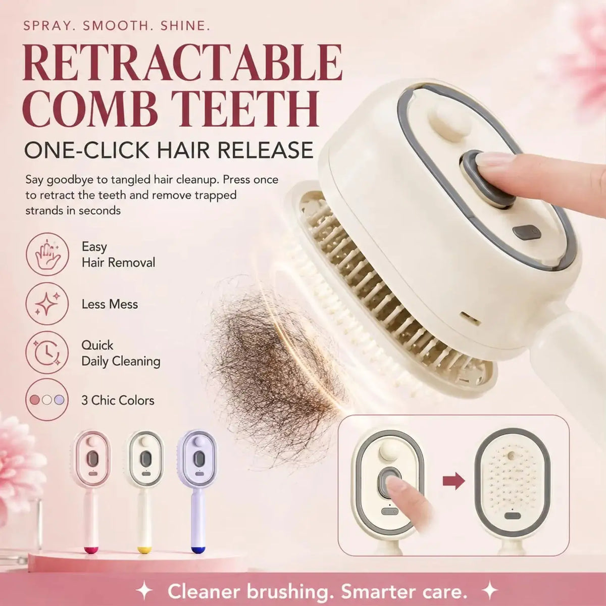Electric Spray Comb | Rechargeable Steam | Air Cushion Massage Brush