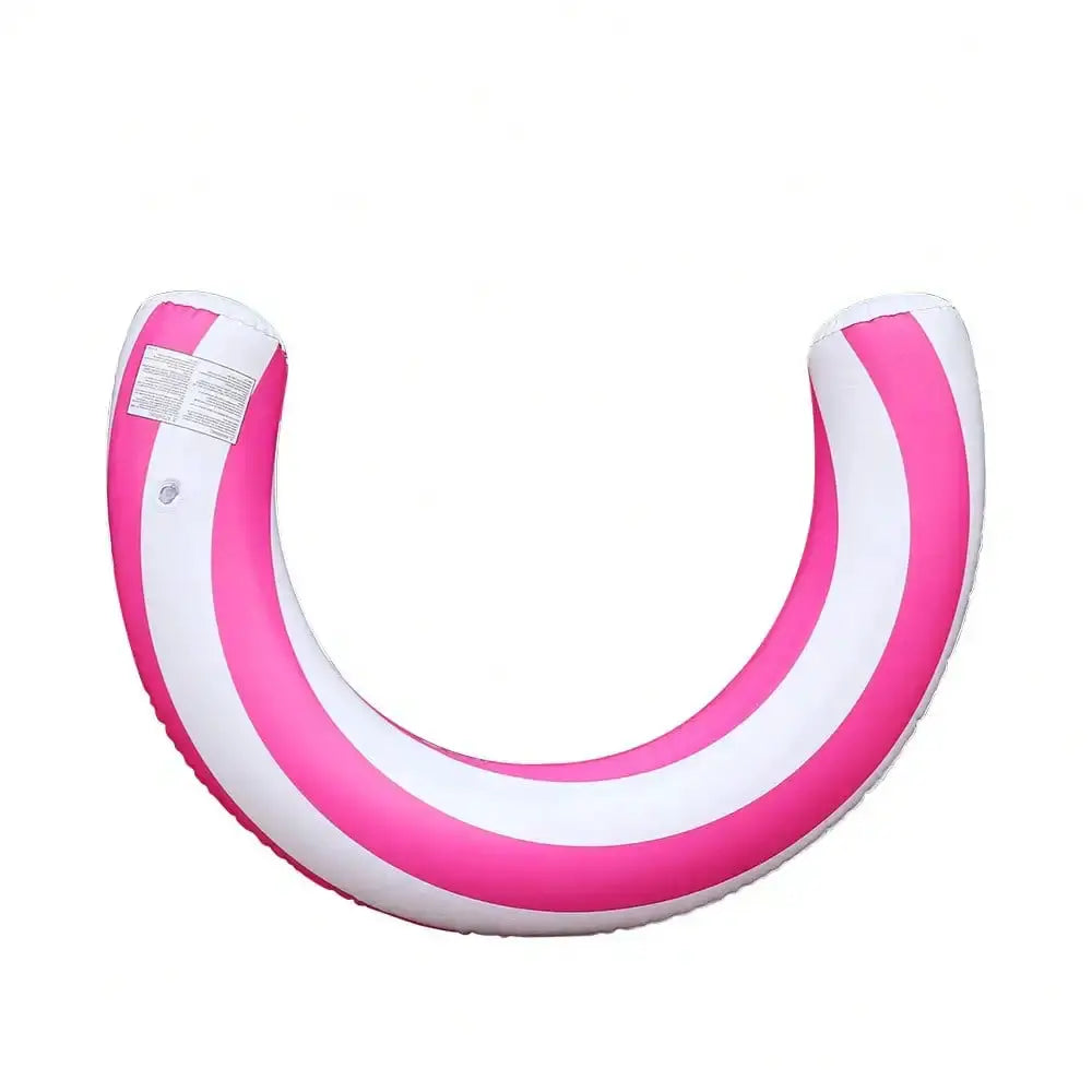 Inflatable Pool Ring | U Shaped Arch Design | Striped Thickened PVC | One Size