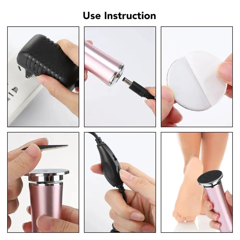 Electric Foot Callus Remover Machine Professional Pedicure Tool For Dead Skin And Heels Cuticle Removal 60 Replacement Sandpaper from PriceLows™