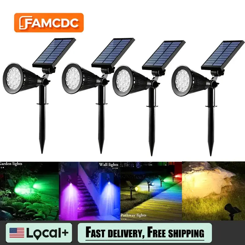 FAMCDC Solar Spot Light Outdoor Lawn Lamp Waterproof Spotlights Solar Garden Lights Landscape Lighting Decoration Pathway Lamp from PriceLows™