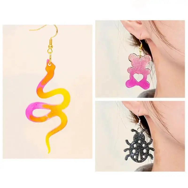 Silicone Jewelry Mold | Cat Dog Bear Shapes | Earring Pendant Charms For Resin Creations