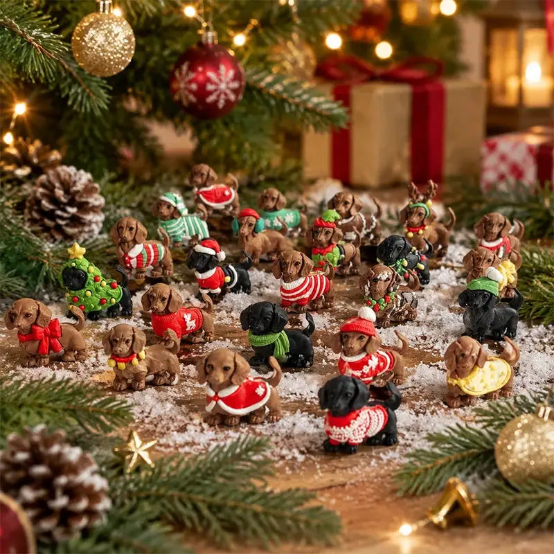 Christmas Advent Calendar | 3D Sausage Dog | 24 Days | Plastic