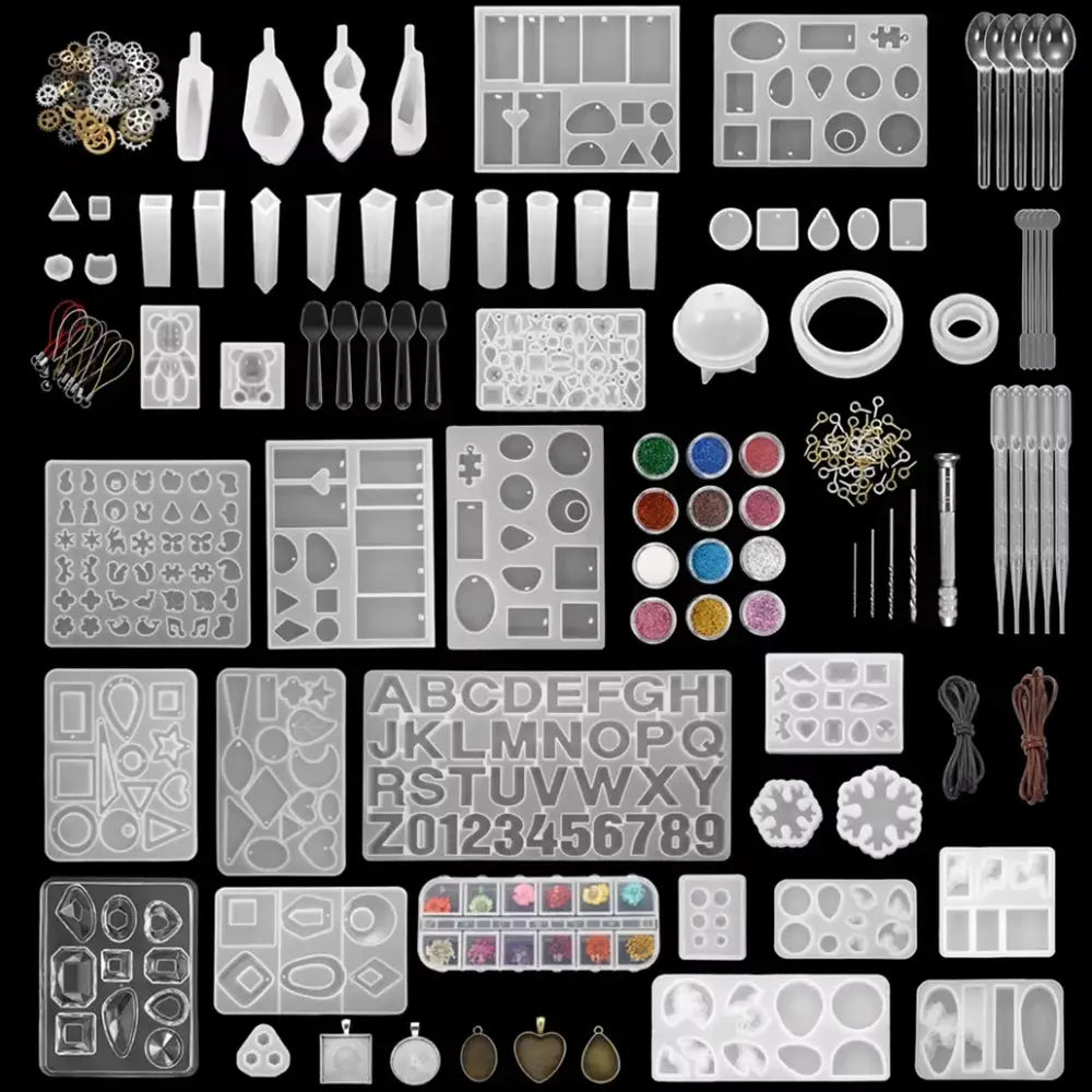 Silicone Resin Mold Kit | Jewelry Making Supplies | With Epoxy And Dried Flowers