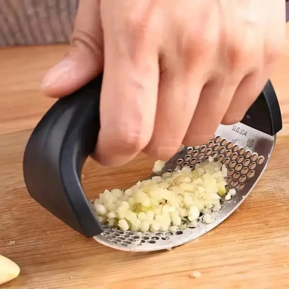 Stainless Steel Garlic Press – Manual Garlic Crusher & Mincer, Heavy Duty Handheld Squeezer for Easy Garlic Ginger & Kitchen Use from PriceLows™