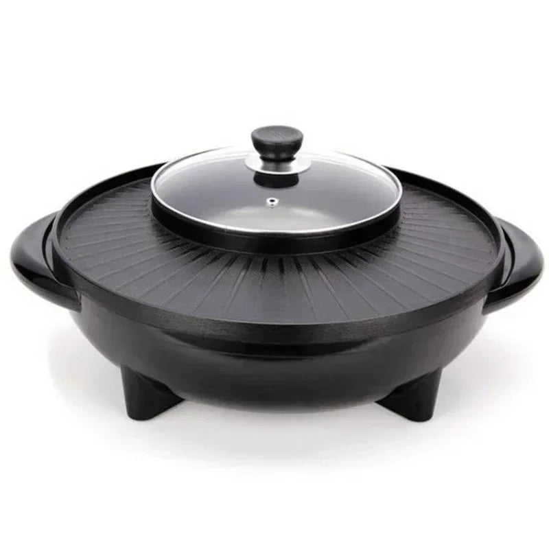 2-In-1 Electric Hot Pot And Grill | 1500W | 34cm Round Non-Stick | 3-4 People