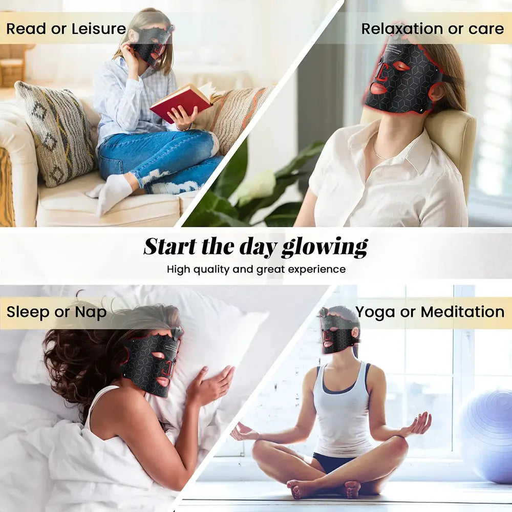 Silicone Led Face Mask Light Therapy 7 Colors Red Light Therapy Anti Aging Acne Pore Oil Control Skin Tighten Whiten Home Use from PriceLows™