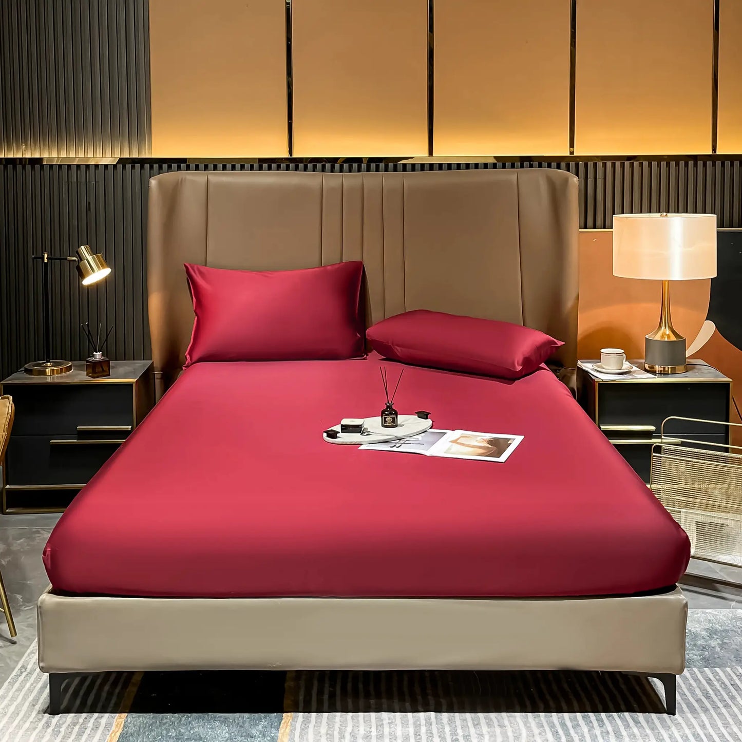 Natural Mulberry Silk Bed Fitted Sheet Deep 25CM Real Silk Mattress Cover Customized Size Luxury High-End Bedding Sheets from PriceLows™