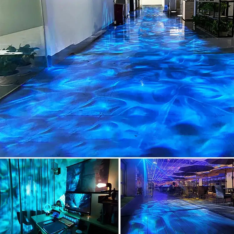 LED Water Ripple Projector | Waterproof Outdoor Beach Light | Aluminum