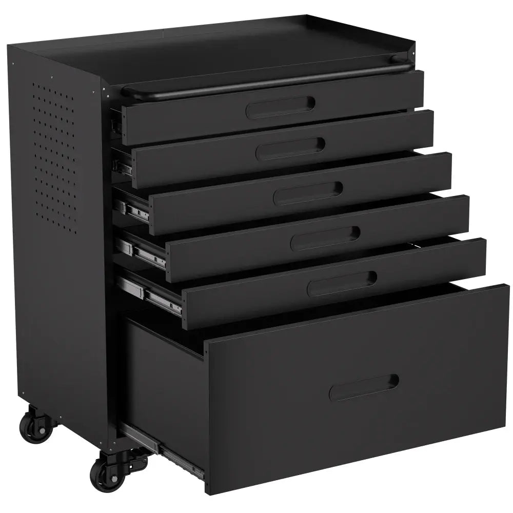 34.3" Rolling Tool Chest with 6 Drawers - Mobile Garage Cabinet Organizer, All-Drawer Design for Small Parts from PriceLows™
