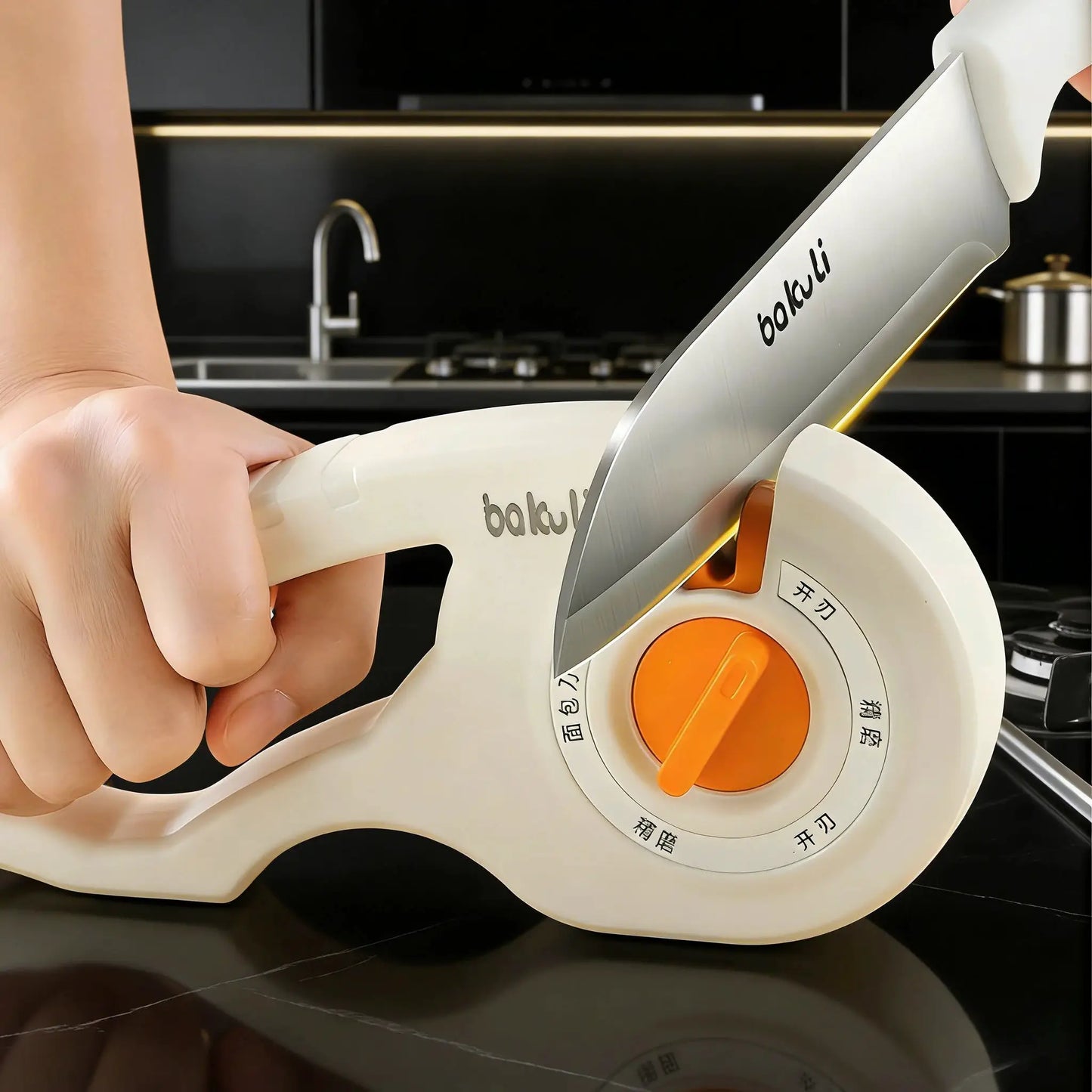 Knife Sharpener | Six In One Sharpener | Silicon Carbide | For Bread Knives