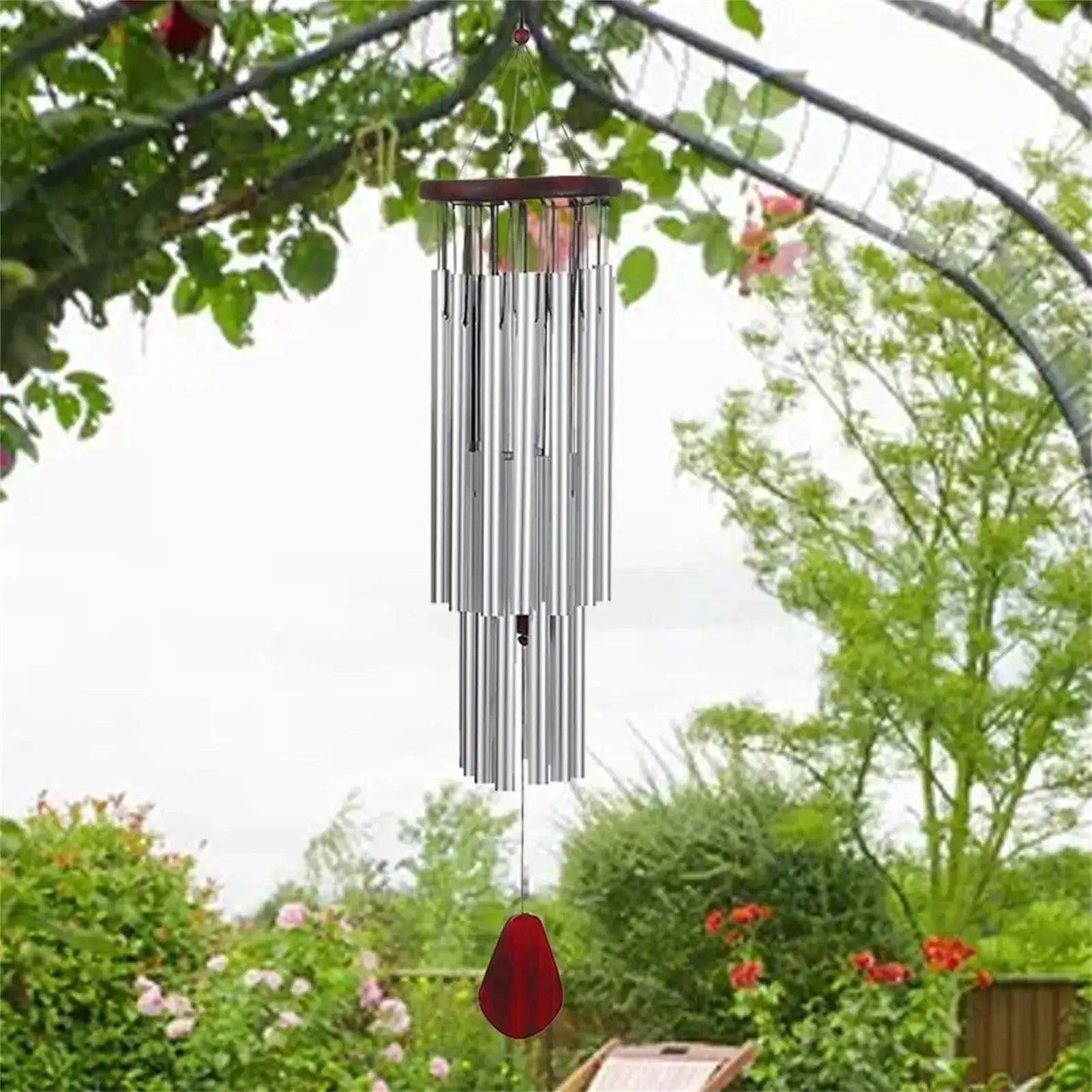 27 Tubes Handmade Wind Chimes Outdoor - Concert Pitch Tuned for Deep Soothing Sounds, Hummingbird Design Large Wind Bell for Gar from PriceLows™