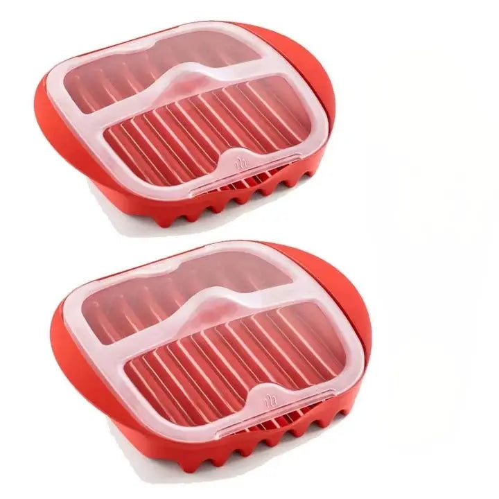 Microwave Bacon Tray | With Splatter Lid | Silicone Nonstick | One Size