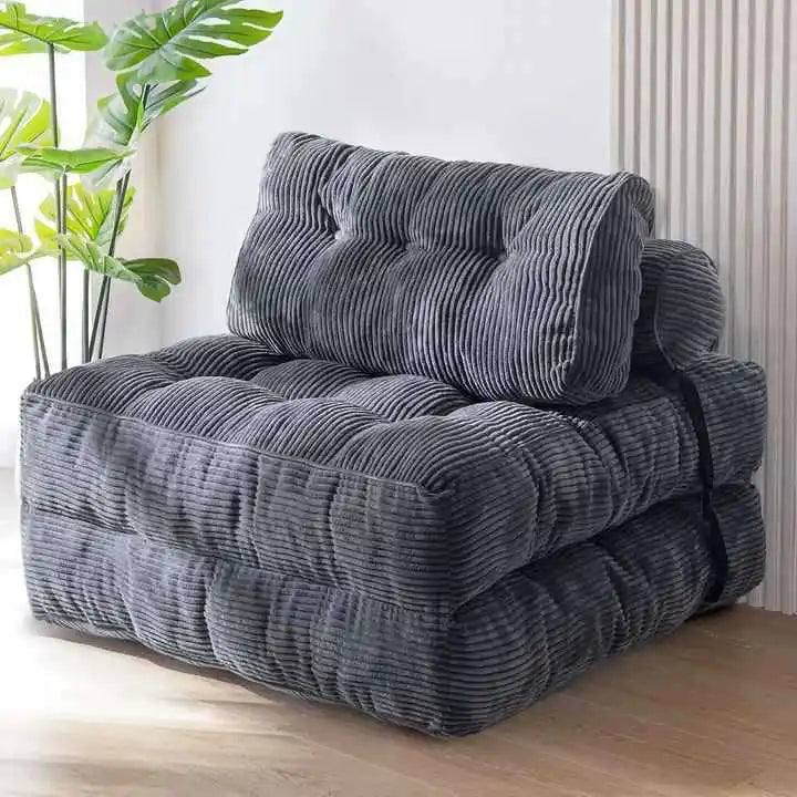Foldable Sofa Lounger | 1.9m Length | Velvet Fabric | 6 Colors