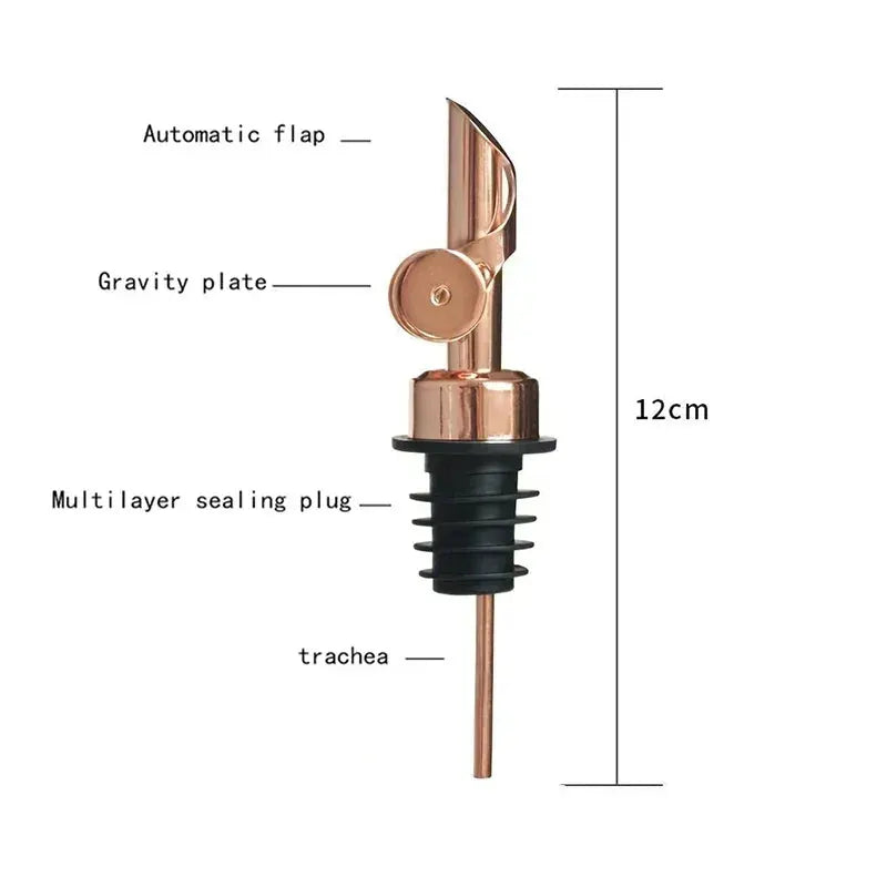1PC 304 Stainless Steel Olive Oil Stopper Cap Dispenser Spout Sauce Vinegar Auto Open Pourer Nozzle Wine Liquor Bottle Plug from PriceLows™