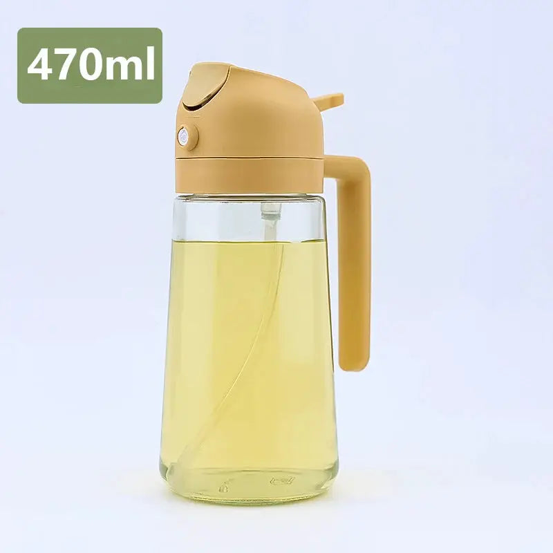 Oil Spray Bottle | Large Capacity | Glass Dispenser | Dual-Use Spraying Pouring