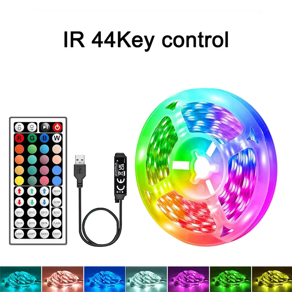 1-40m LED Strip Lights for Room Decoration, APP + 44-Key Remote Music Sync, 5V USB RGB Flexible Tape for TV Backlight from PriceLows™