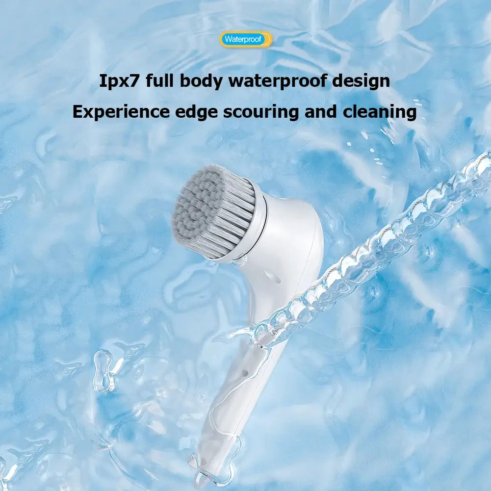 Electric Spin Cleaning Brush | Cordless | 5 Heads | Bathroom Kitchen Tile