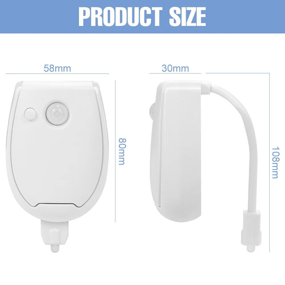 Toilet Night Light | RGB LED | PIR Motion Sensor | Waterproof ABS Body