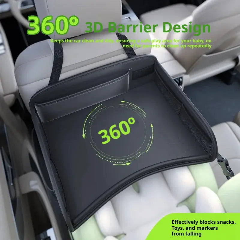 SEAMETAL Kids Travel Seat Tray For Car Children's Toy Storage Dining Table Large Tabletop With Multiple Storage Pocket Organizer from PriceLows™