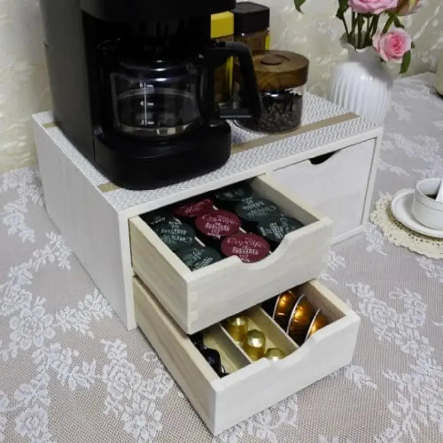 Kitchen Storage Organizer with 3 Drawers for Coffee Brew K Cup/Coffee Pod Holder - Office Organization Drawer for Desk, Multi-P from PriceLows™