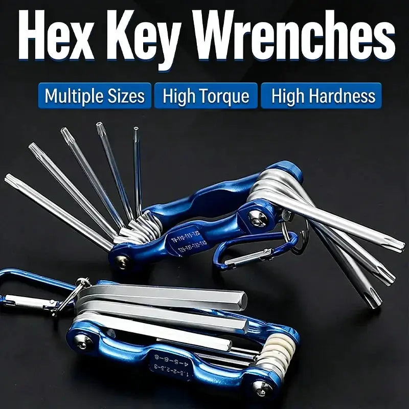 Folding hexagonal wrench, plum blossom screwdriver, multifunctional internal combination maintenance tool set from PriceLows™