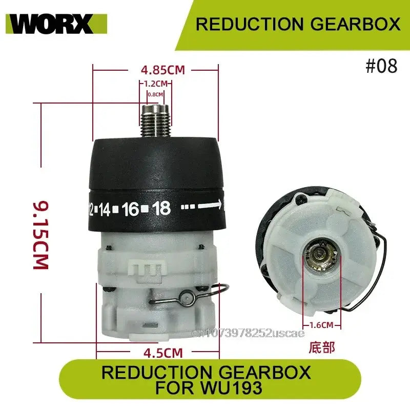 Orginal new Switch Driver motor reducer casing toothed wheel shell chuck parts for WORX WU193 Electric screwdriver from PriceLows™