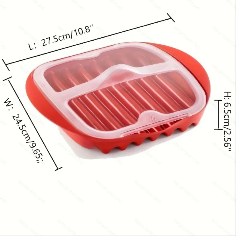 Microwave Bacon Tray | Splatter Lid | Grease Draining | BPA Free