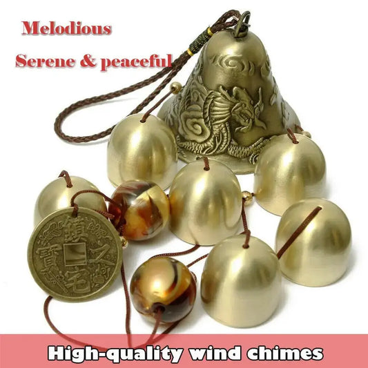 Antique Wind Chime Copper Yard Garden Outdoor Living Decoration Metal Wind Chimes Chinese Oriental Lucky Symbol Of Good Luck from PriceLows™