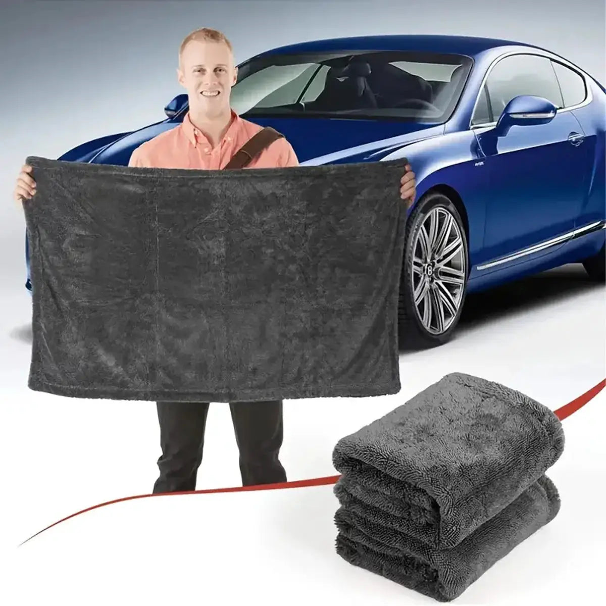 Car Microfiber Towel | Dark Gray | Oversized | 60x90 cm
