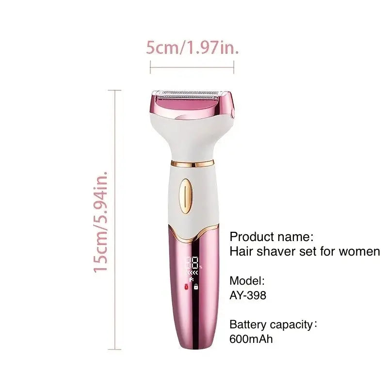 4 In 1 Electric Shaver | Disk Epilator | Metal Nozzles | Rechargeable