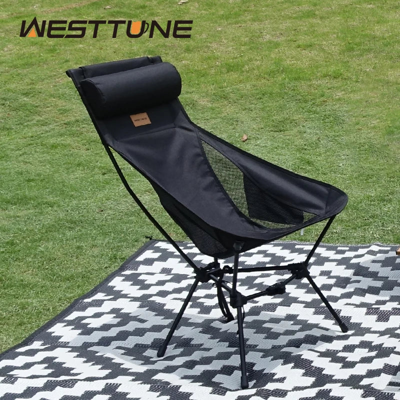 Portable Camping Chair | Lightweight | Foldable Headrest | One Size