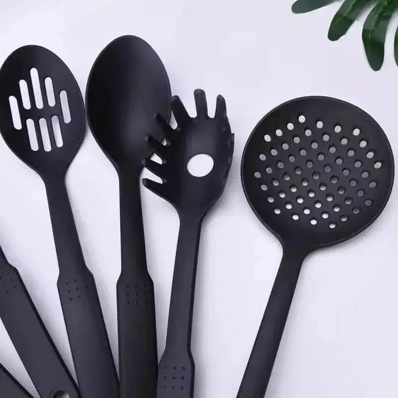 1Pc/7Pcs Straight Nylon Kitchen Cookware Set Non-Stick Pans Utensil Set Turner, Soup Ladle, Skimmer Set from PriceLows™