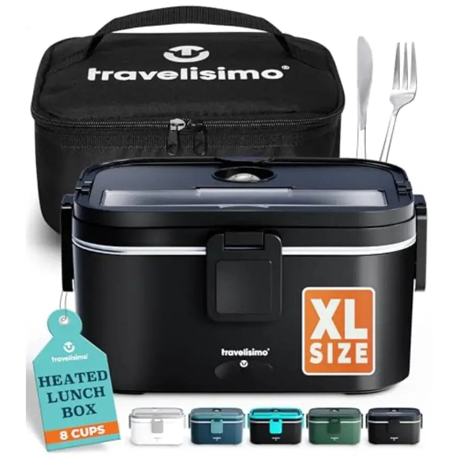 Extra-Large Electric Lunch Box For Adults Holds up to 8 Cups - 100W Heated Lunch Box For Men 1.8L Portable Food Warmer for Trav from PriceLows™