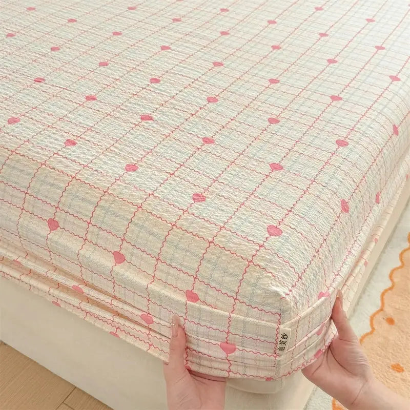 Spring & Summer New Arrival – Puff Chiffon Printed Fitted Bed Sheet for Girls / Kids / Bedroom Decor from PriceLows™