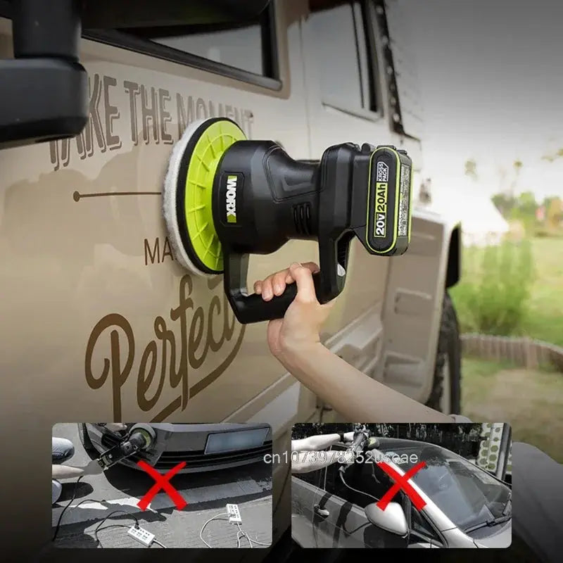 WORX Cordless Car Polisher Automobile Car High Efficient Auto Waxing Polishing Sealing Glaze Machine [Non Battery and Charger] from PriceLows™