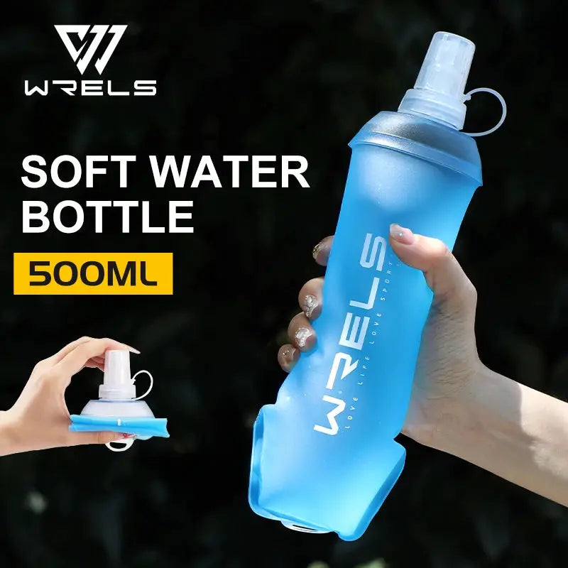 WRELS Foldable Silicone Water Bottle Outdoors Traveling Sport Running Cycling Kettle Healthy Soft Material TPU BPA-Free Kettle from PriceLows™