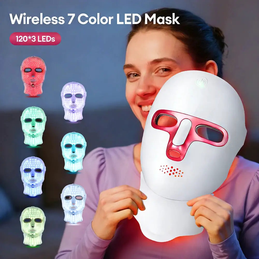 Led Face Mask | 7 Color Therapy | Skin Care Device | Home Beauty Machine