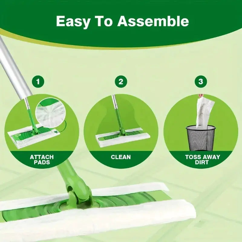 30pcs Multi-Surface Microfiber Disposable Mop Cloths | Wet & Dry Use from PriceLows™